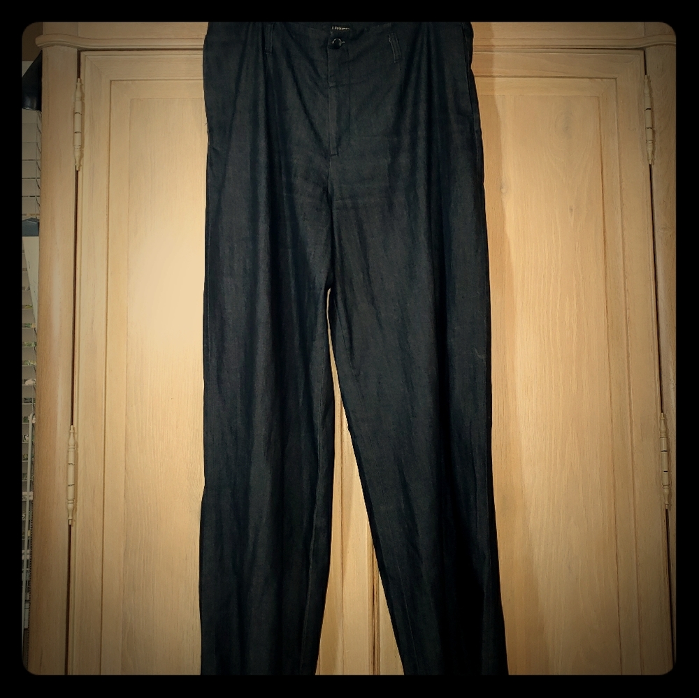 J. Peterman Lightweight Denim Wide Leg Trousers